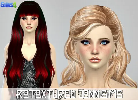 Peggy & Elasims conversions and retextures by Jennisimsunanuevaexperiencia, Sims 4 hair CC – image 3