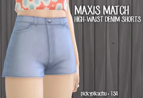 Maxis Match High-Waist Denim Shorts