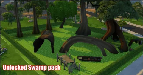 Unlocked Swamp Pack by Bakie, Sims 4 plants CC – image 2