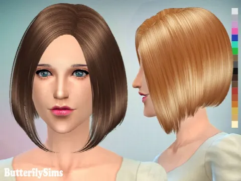 Bob hair 124 by YOYO, Sims 4 hair CC – image 2