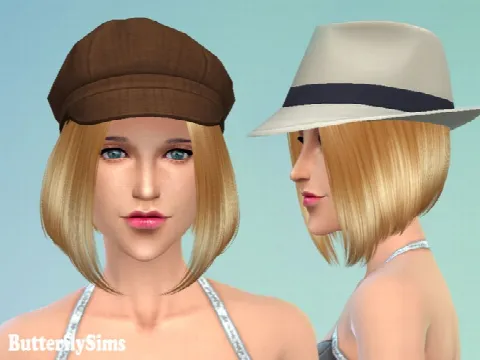 Bob hair 124 by YOYO, Sims 4 hair CC – image 4