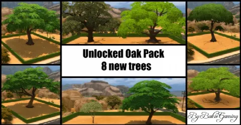 Unlocked Oak Pack (8 new trees)