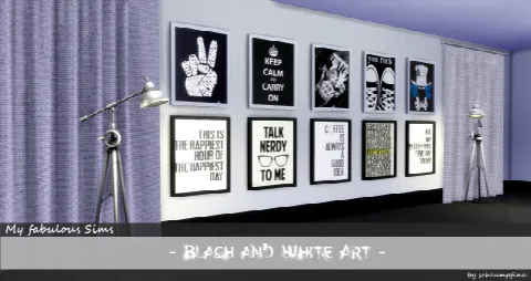 Black and White painting set