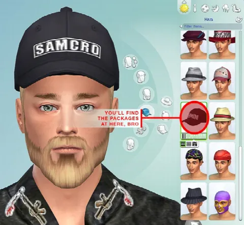 Sons of Anarchy Hat Set by Mr. Mayhem, Sims 4 headwear CC – image 2
