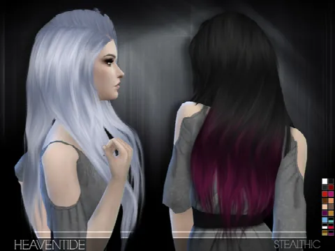 Heaventide female hair by Stealthic, Sims 4 hair CC – image 2