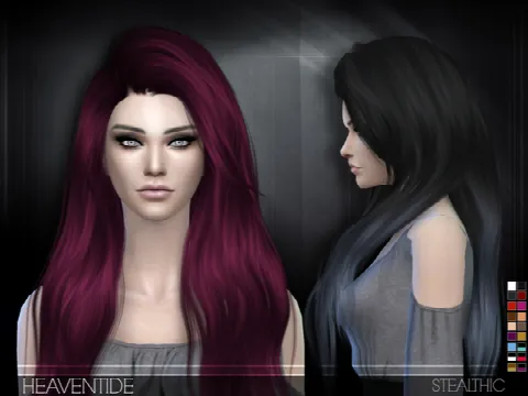 Heaventide female hair by Stealthic, Sims 4 hair CC – image 3