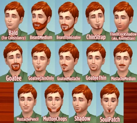 Ginger all male hairs by Caitie, Sims 4 hair CC – image 2