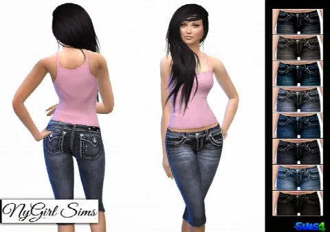 Big Stitch Jeans Capri