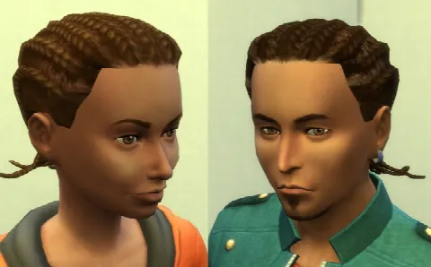S2 male cornrows hair conversion by necrodog, Sims 4 hair CC – image 4
