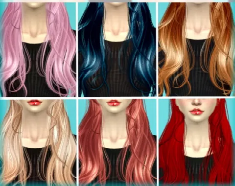 Newsea’s Rainbow Gate and Samantha hair retextures by Jennisimsunanuevaexperiencia, Sims 4 hair CC – image 2