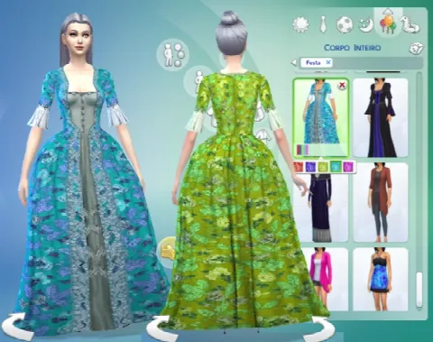 Rococo Dress Conversion by Kiara24, Sims 4 female clothes CC – image 3