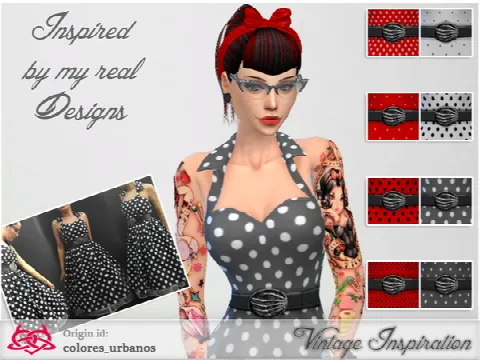 Recolor Rockabilly Dress4 lunares 1