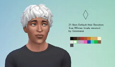 True White Hair Recolors male version