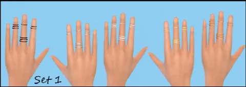 3 Sets of Stacked Rings for Females