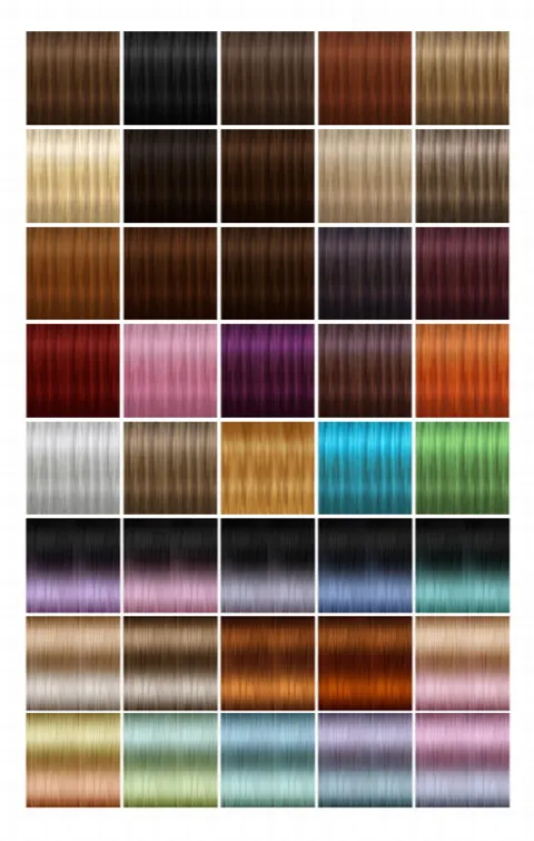 New Textures for hair retextures (87 colors)