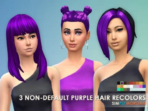 3 Non-Default Purple Hair Recolors
