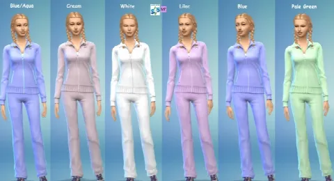 8 Female Fullbody Tracksuit Set