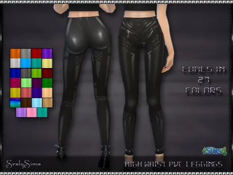 High Waist PVC Leggings