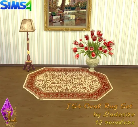 Oval Rugs by Ladesire Thesims3, Sims 4 decor CC – image 2