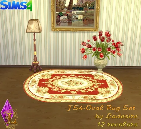 Oval Rugs by Ladesire Thesims3, Sims 4 decor CC – image 3