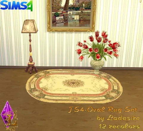Oval Rugs by Ladesire Thesims3, Sims 4 decor CC – image 4