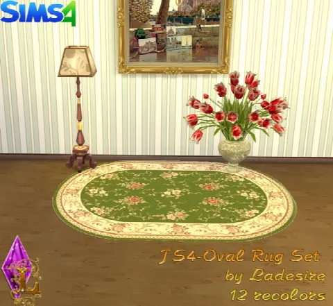 Oval Rugs by Ladesire Thesims3, Sims 4 decor CC – image 5