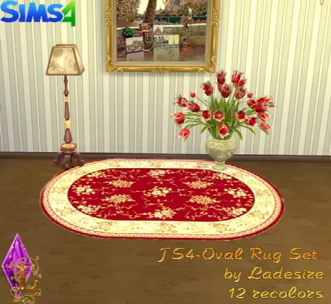 Oval Rugs by Ladesire Thesims3, Sims 4 decor CC – image 6