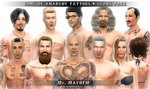 SAMCRO Tattoos & Scars Pack