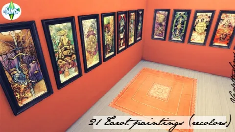 21 Tarot Paintings