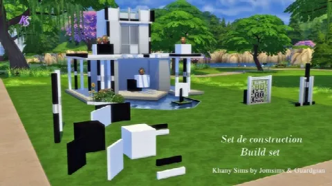Black & White blocks, columns and walls