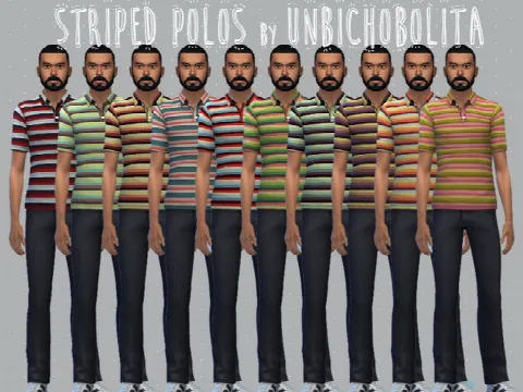 Striped polos at