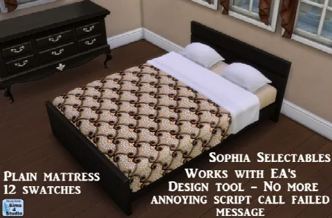 Sophia Selectables: Mattress – works with design tool