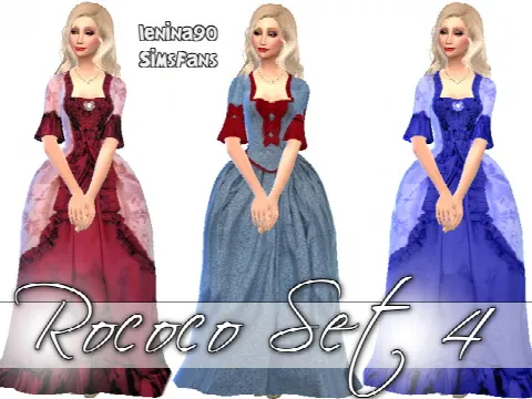 Rococo fourth historical gowns set