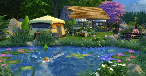 Clapotis camp lot by Studiosimscreation, Sims 4 residential lots CC – image 3