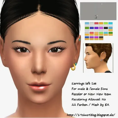 Left earrings set