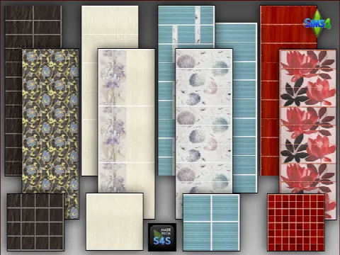 4 bathroom tile sets