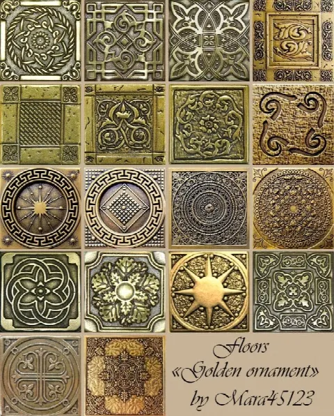 Golden ornament floors