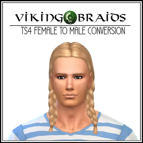 Viking braids F to M hair conversion