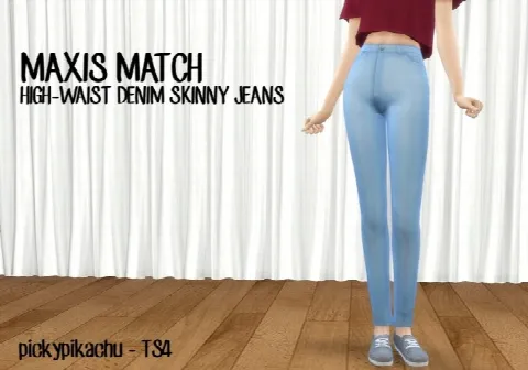 Maxis Match High-Waist Denim Skinny Jeans