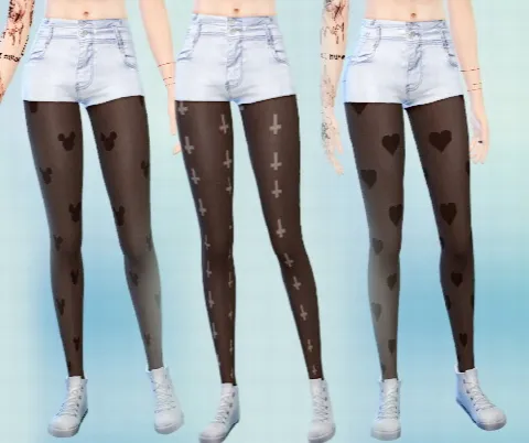 Disney, cross, heart tights