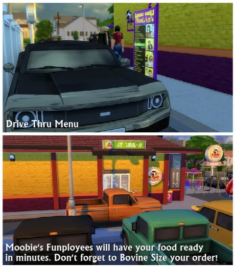 Moobie’s Fast Food Restaurant by Simdoughnut, Sims 4 community lots CC – image 5