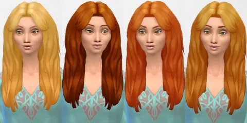 Long messy hair retexture by Beaverhausenx, Sims 4 hair CC – image 4