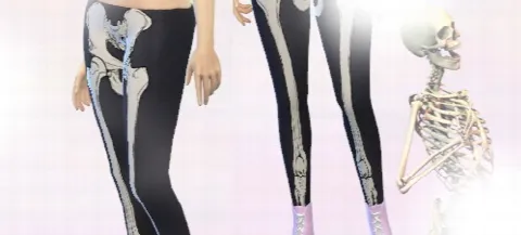 Full length skeleton leg tights