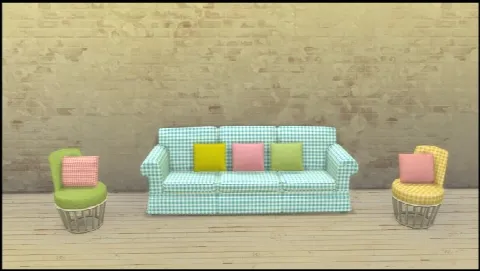 Hipster sofa in 8 Gingham colors