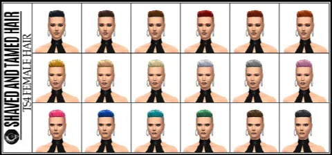 Shaved and tamed hair by Jorgha Haq, Sims 4 hair CC – image 2