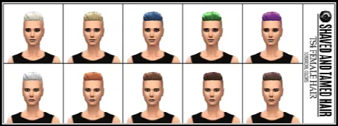 Shaved and tamed hair by Jorgha Haq, Sims 4 hair CC – image 3