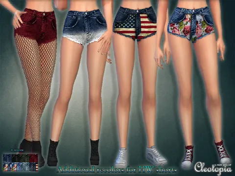 High waisted Shorts with prints