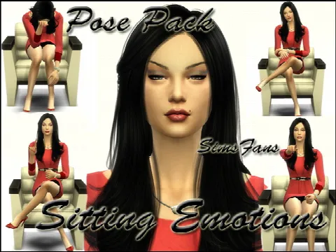 5 in 1 Sitting Emotions Posepack
