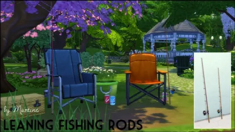 Leaning fishing rods