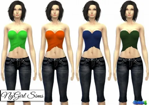 Primitive Strapless Wrap Top by Nygirlsims4, Sims 4 female clothes CC – image 4